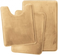 3 pieces Memory Foam Bath Rugs