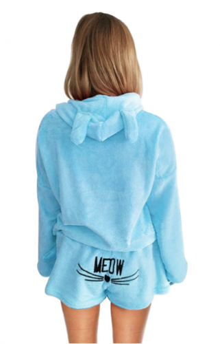 Meow fleece pajama set