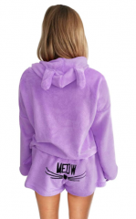 Meow fleece pajama set