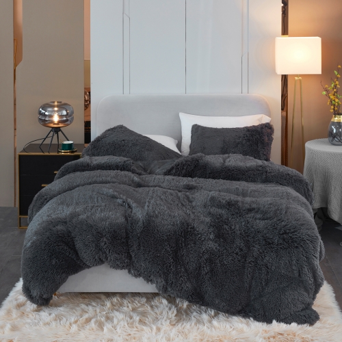 faux fur duvet cover set