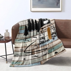 Flannel print blanket