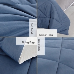 Reversible microfiber comforter set