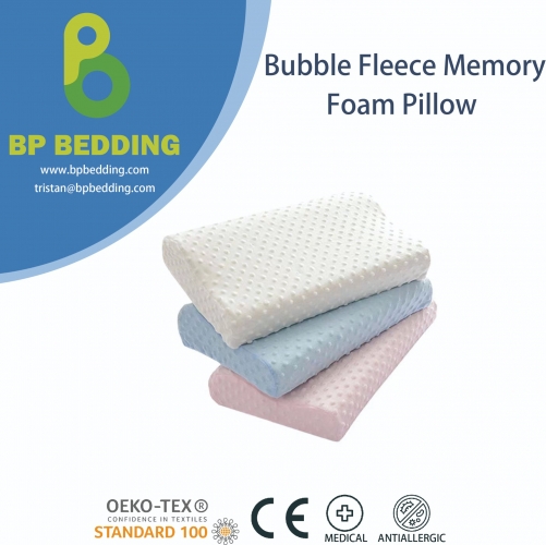 Bubble Fleece Memory Foam Pillow