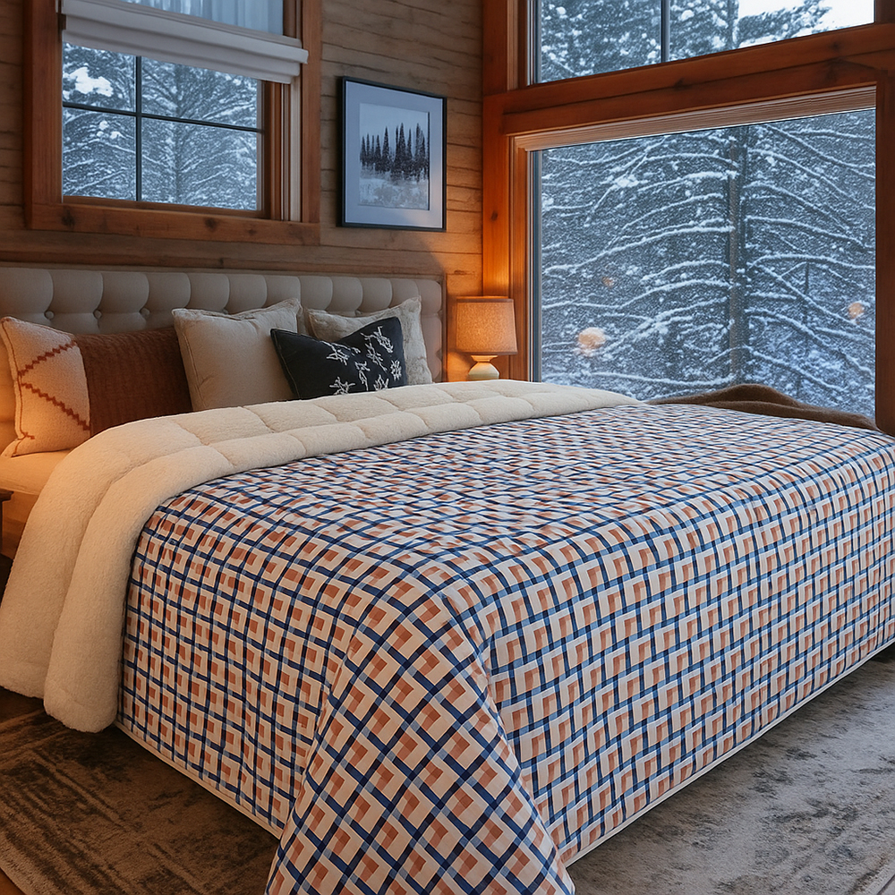 Sherpa Printed Microfiber Comforter set