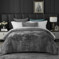 Ultrasonic Quilted Velvet Comforter Set