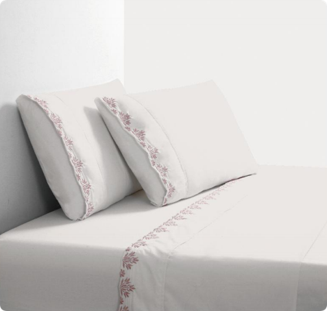 Embroidered Cotton Sheet set