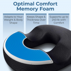 Black Coccyx Seat Cushion