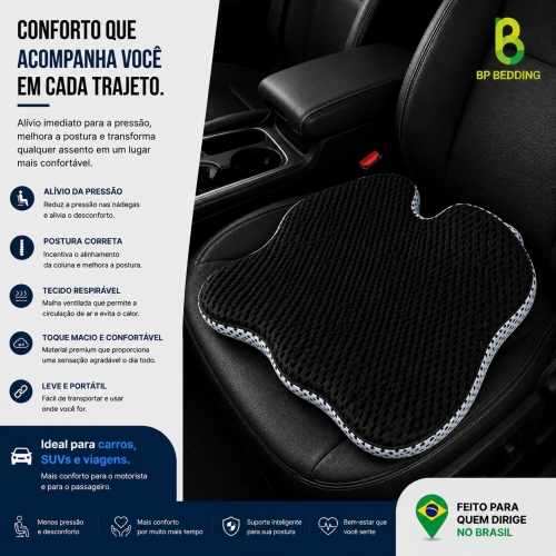 Black Cooling Seat Cushion