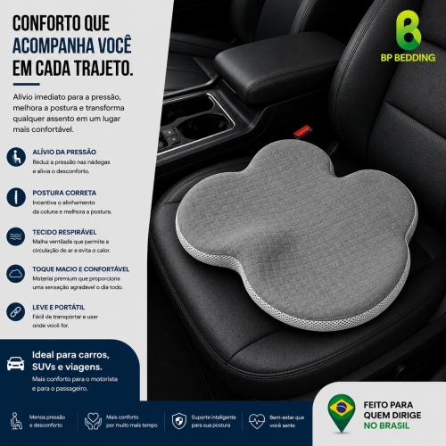 Gray Ergonomic Seat Cushion