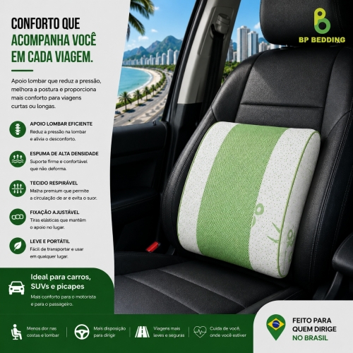 Bamboo Memory Foam Lumbar Support Cushion