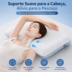Travesseiro Nuvem Deep Sleep Pro de Espuma Viscoelástica – Suporte Cervical e Conforto Premium para Sono Profundo | BP Bedding