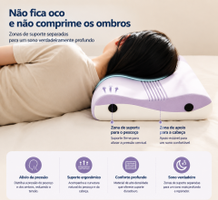 Travesseiro Nuvem Ergonômico de Espuma Viscoelástica com Design Anatômico – Suporte Cervical e Conforto para Dormir | BP Bedding