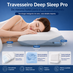 Travesseiro Nuvem Deep Sleep Pro de Espuma Viscoelástica – Suporte Cervical e Conforto Premium para Sono Profundo | BP Bedding