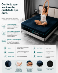 Colchão de espuma viscoelástica de 30 cm