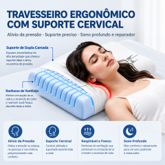 Travesseiro Nuvem Ergonômico de Espuma Viscoelástica com Suporte Cervical e Design Respirável | BP Bedding