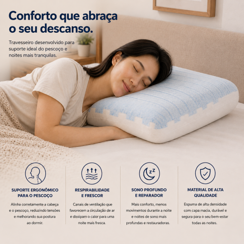 Travesseiro Nuvem de Espuma Viscoelástica com Design Ergonômico – Fabricante de Travesseiros BP Bedding