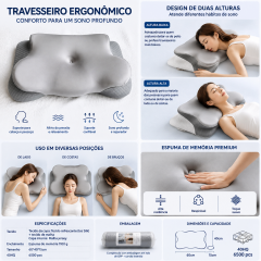 Travesseiro de espuma viscoelástica