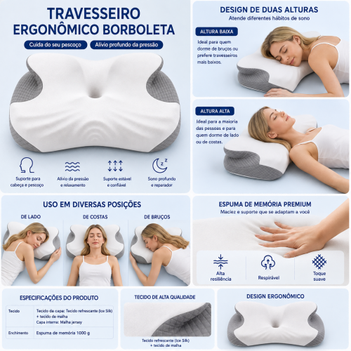 Travesseiro de espuma viscoelástica