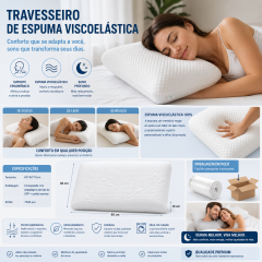 Travesseiro de espuma viscoelástica