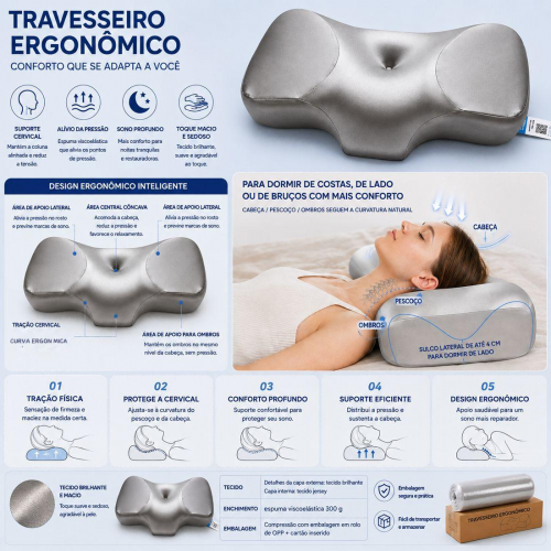 Travesseiro de espuma viscoelástica