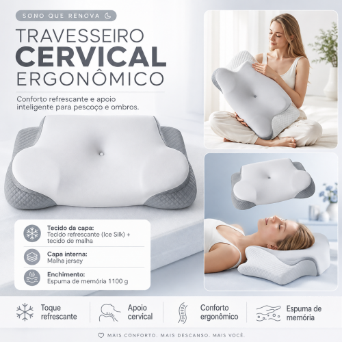 Travesseiro de espuma viscoelástica