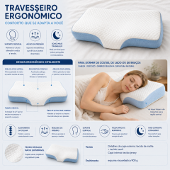 Travesseiro de espuma viscoelástica