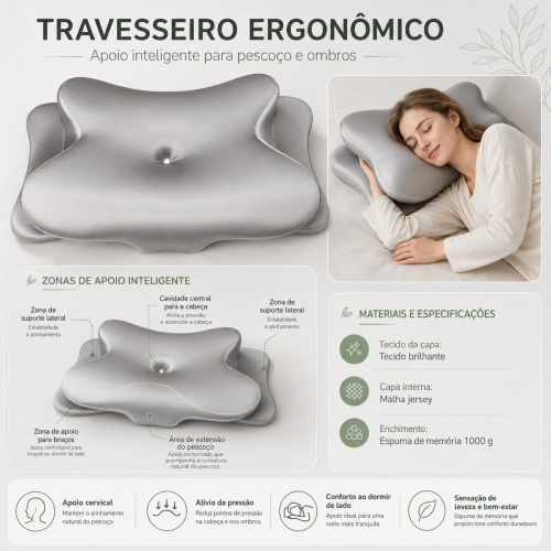 Travesseiro de espuma viscoelástica