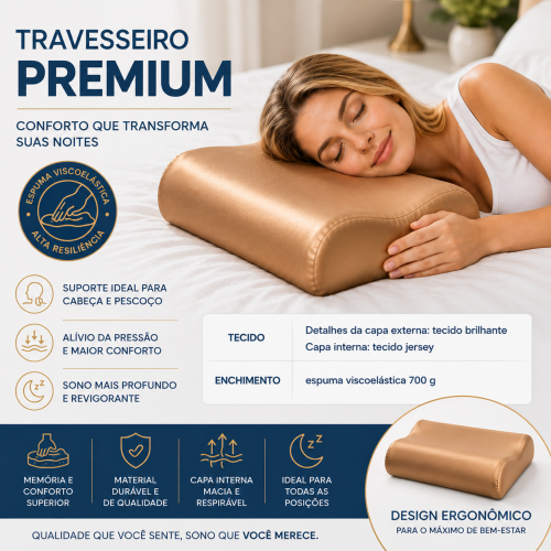 Travesseiro de espuma viscoelástica