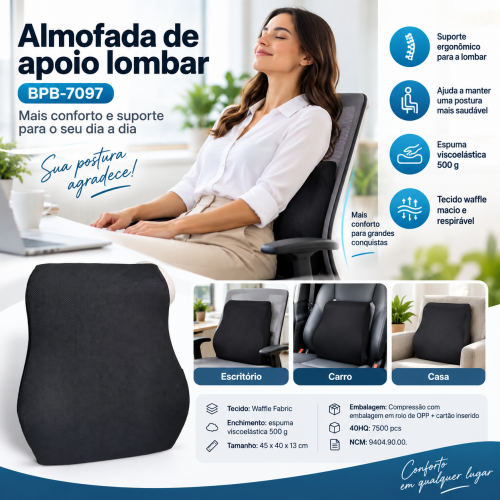 Almofada de apoio lombar