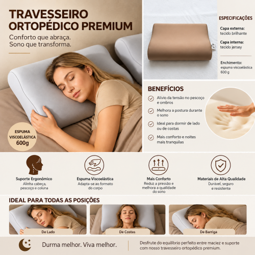 Travesseiro de espuma viscoelástica