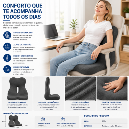 Almofada de apoio lombar
