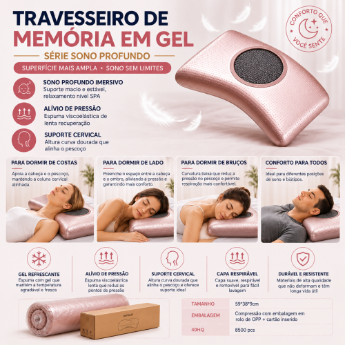 Travesseiro de espuma viscoelástica