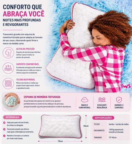 Bamboo Shredded Memory Foam Pillow for Wholesale