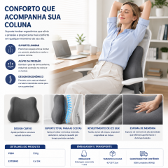 Almofada de apoio lombar