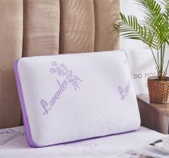Travesseiro de espuma viscoelástica com design de lavanda