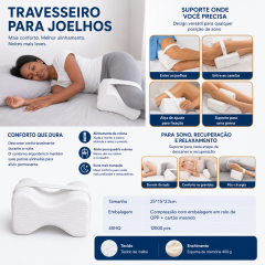 Travesseiro para pernas