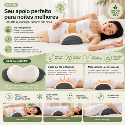 Travesseiro para pernas