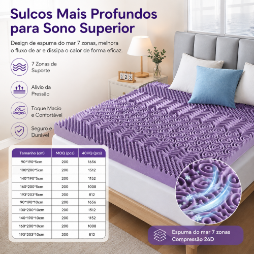 Topper de espuma viscoelástica de 5 cm