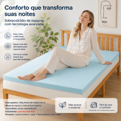 Topper de espuma viscoelástica de 5 cm