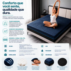 Colchão de espuma viscoelástica de 30 cm