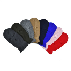 Fashion Plain Knitted Face Mask Cheap 3 Hole Balaclavas Wholesale Ski Maks | Sewingman