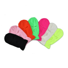 Fashion Plain Knitted Face Mask Cheap 3 Hole Balaclavas Wholesale Ski Maks | Sewingman