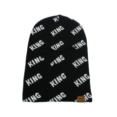 Custom Camo Jacquard Pattern Knit Ski Maks 3 Hole Full Face Cover Winter Balaclava Mask | Sewingman