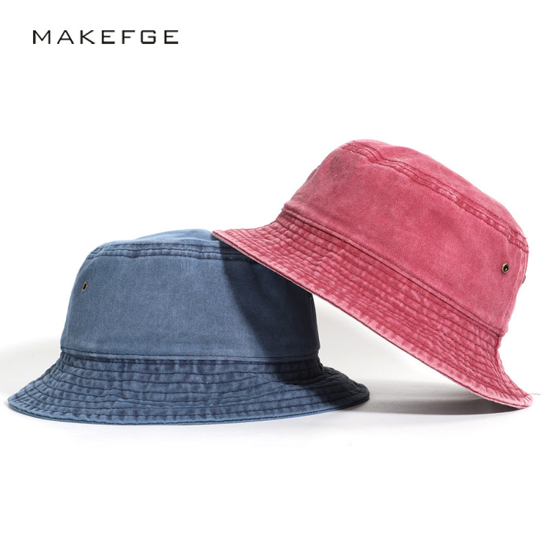 Wholesale Custom Denim Washed Cotton Twill Plain Fisherman Bucket Sun Hat for Men and Women | Sewingman