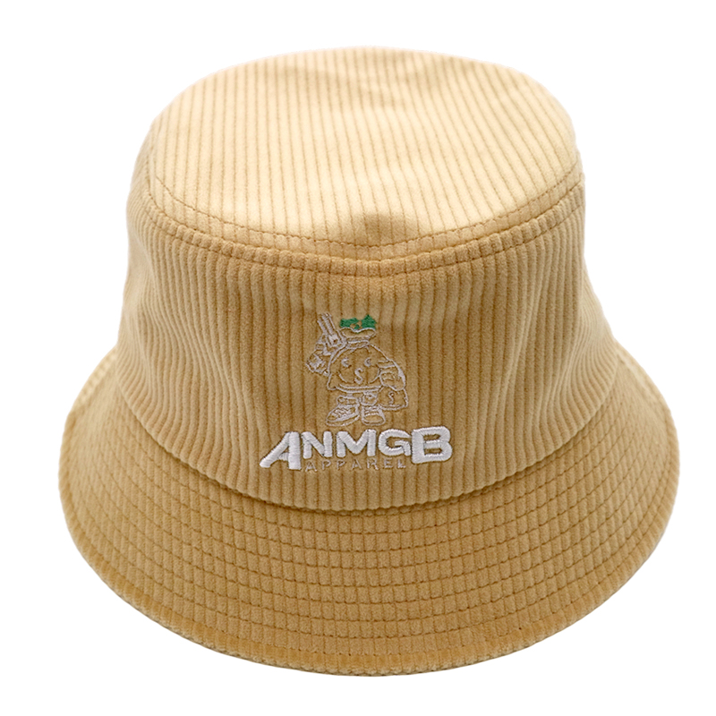 Custom Logo Embroidered Daily Cotton Corduroy Fitted Sun Protection Bucket Hat | Sewingman