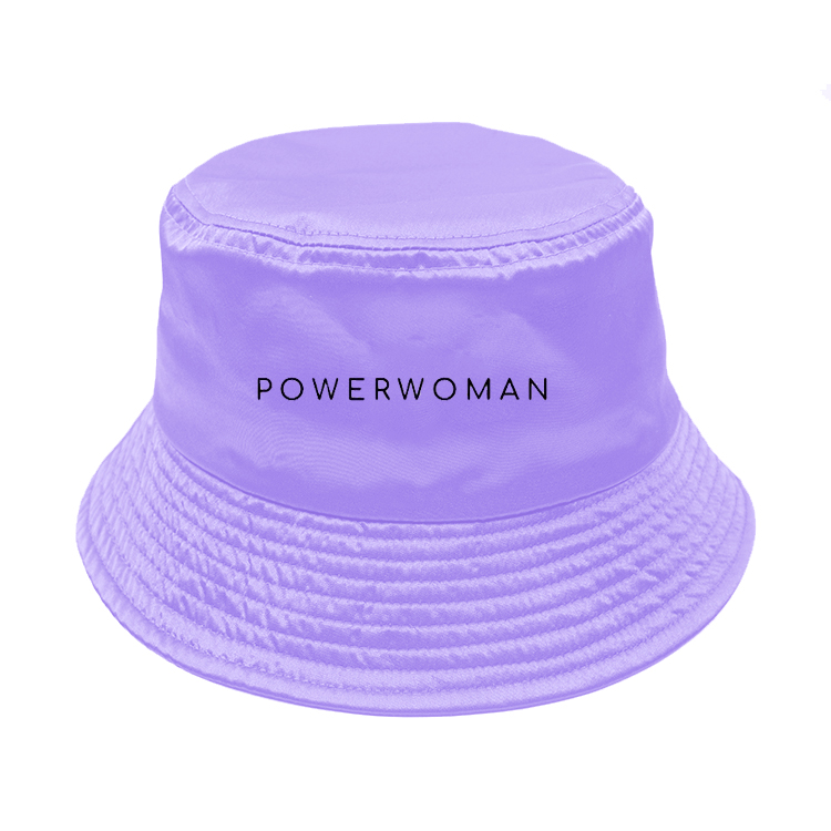 Womens Fashion High Quality Shiny Silk Satin Designers Custom Brand Name Embroidered Bob Sun Bucket Hats | Sewingman