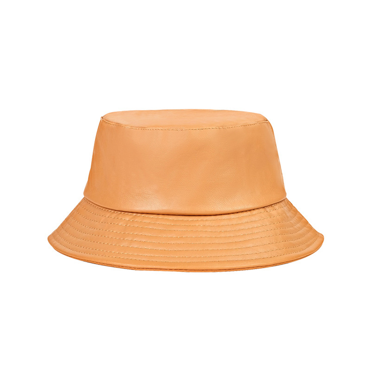 High Quality Custom Embroidery Logo PU Leather Bucket Hats for Men | Sewingman