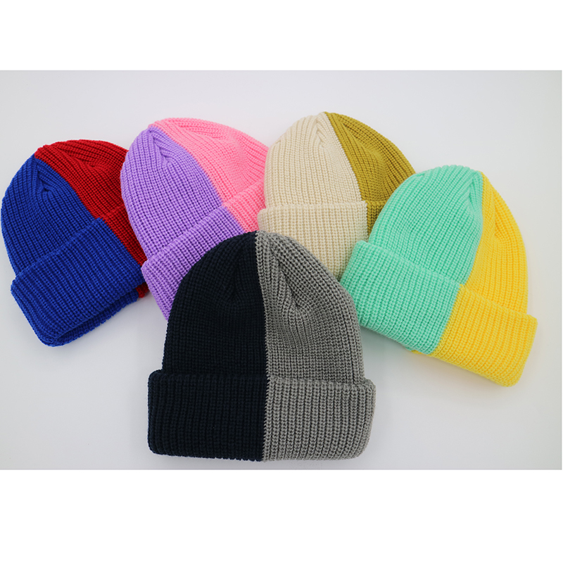 Winter Womens Two Tone Designer Custom Fisherman Trawler Beanie Hats | Sewingman