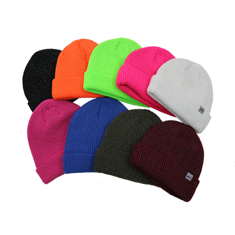 Reflective Winter Plain Beanie Hat with Fleece Lining | Sewingman