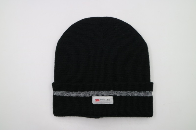 High Visible Sports Hat 3M Thinsulate Lined Reflective Striped Knitted Beanie Winter Cap with Custom Logo | Sewingman